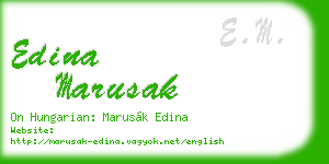 edina marusak business card